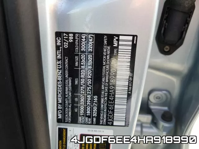 4JGDF6EE4HA918990 фото 2