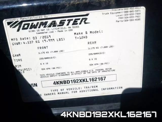 4KNBD192XKL162167 фото 2