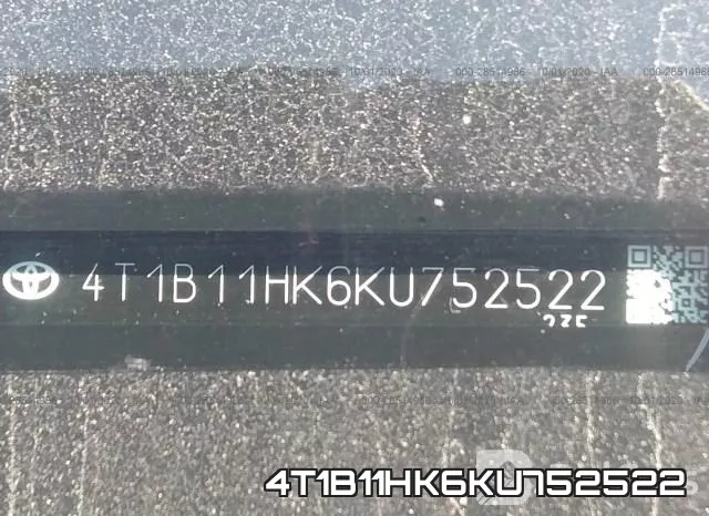 4T1B11HK6KU752522 фото 9