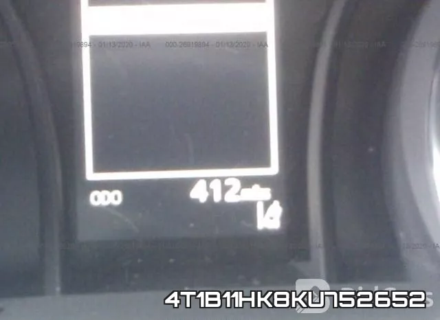 4T1B11HK8KU752652 фото 7