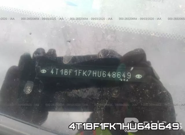 4T1BF1FK7HU648649 фото 10