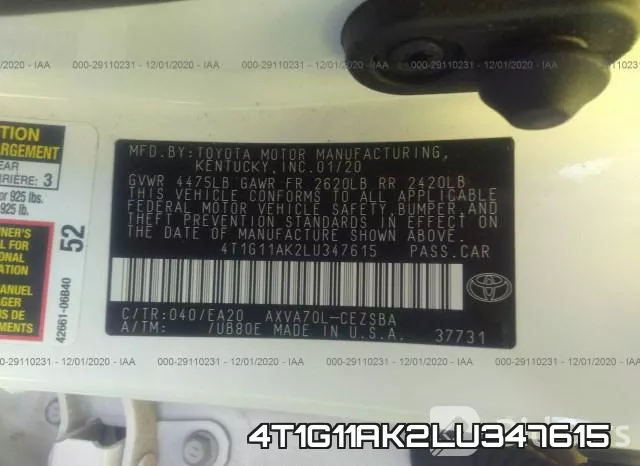 4T1G11AK2LU347615 фото 10