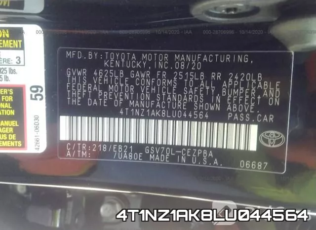 4T1NZ1AK8LU044564 фото 10