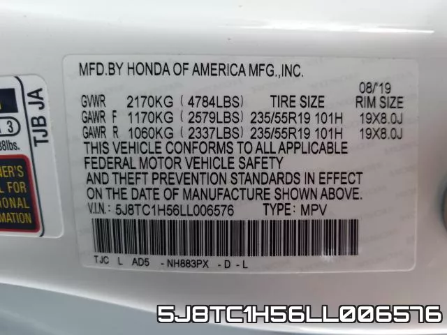 5J8TC1H56LL006576 фото 2