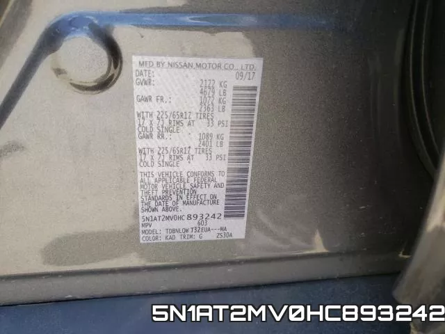 5N1AT2MV0HC893242 фото 2