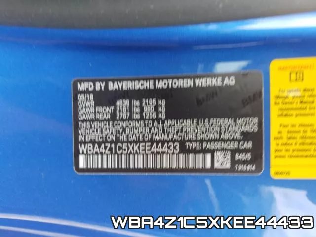 WBA4Z1C5XKEE44433 фото 2