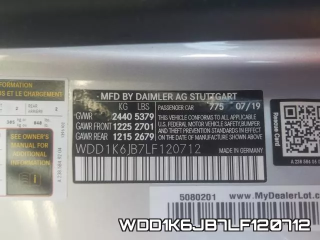 WDD1K6JB7LF120712 фото 2