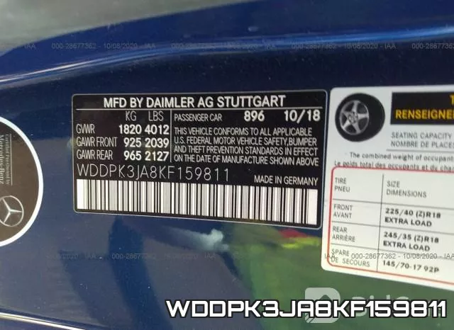 WDDPK3JA8KF159811 фото 9