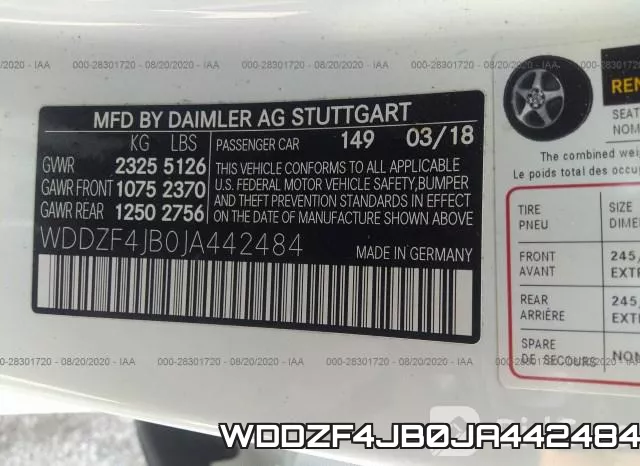 WDDZF4JB0JA442484 фото 9