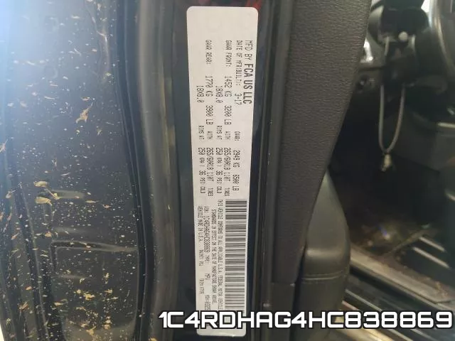 1C4RDHAG4HC838869 фото 2