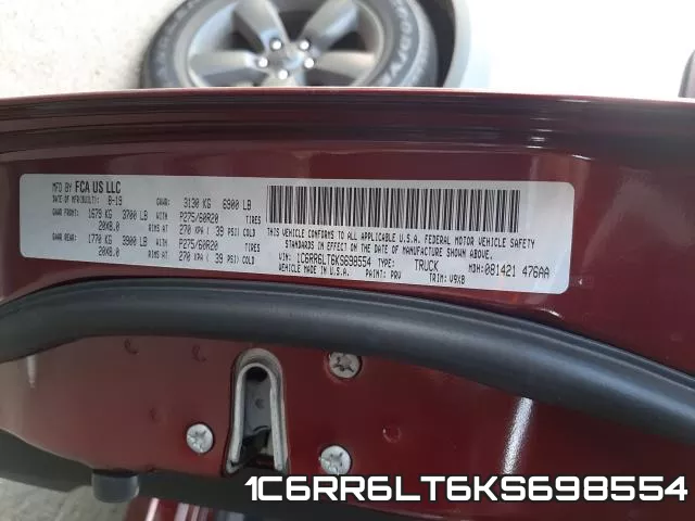 1C6RR6LT6KS698554 фото 2