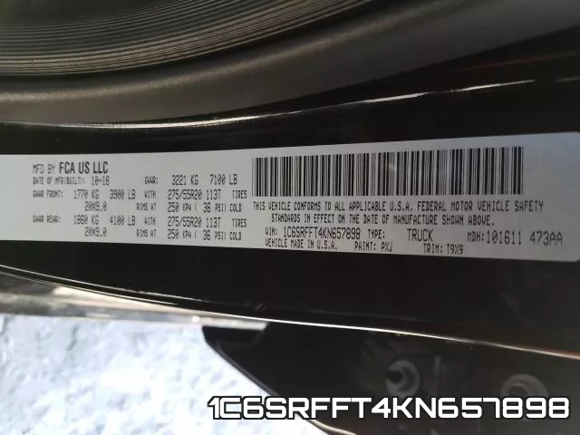 1C6SRFFT4KN657898 фото 2