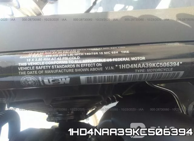 1HD4NAA39KC506394 фото 2