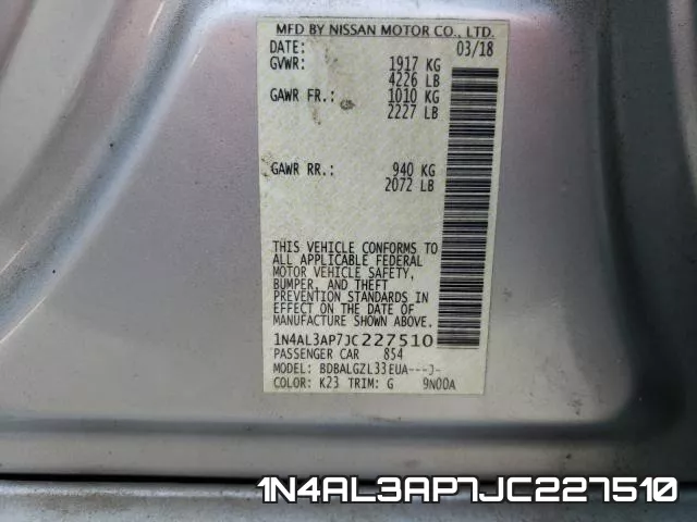 1N4AL3AP7JC227510 фото 2