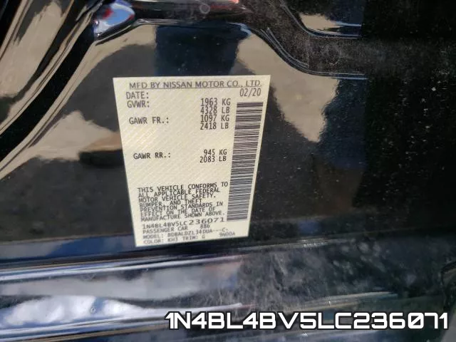 1N4BL4BV5LC236071 фото 2