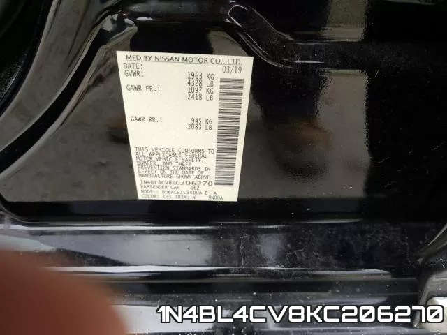 1N4BL4CV8KC206270 фото 2