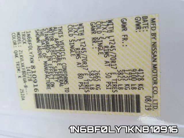 1N6BF0LY7KN810916 фото 2