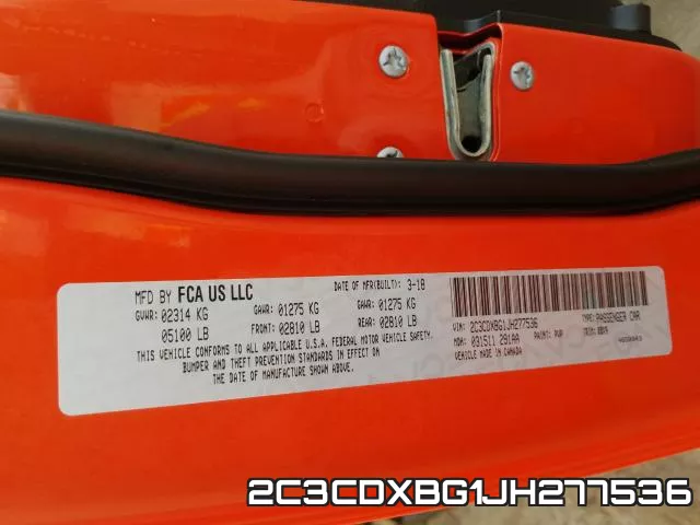 2C3CDXBG1JH277536 фото 2