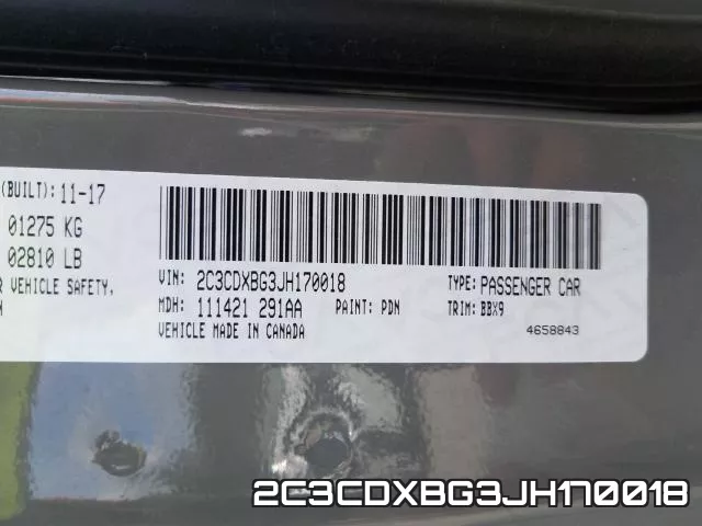 2C3CDXBG3JH170018 фото 2