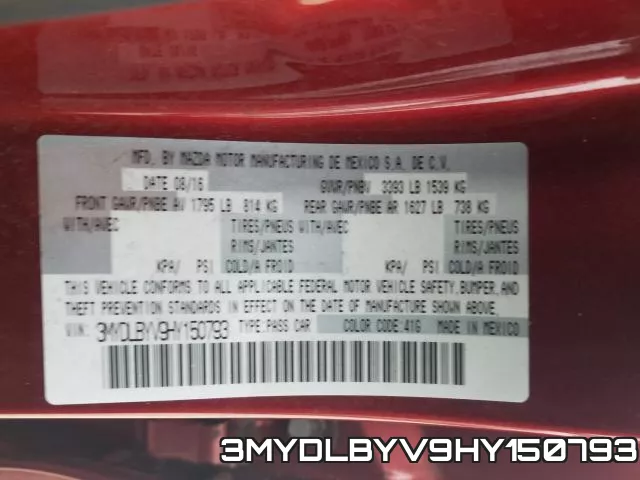 3MYDLBYV9HY150793 фото 2