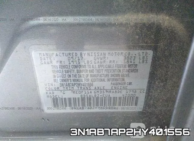 3N1AB7AP2HY401556 фото 9