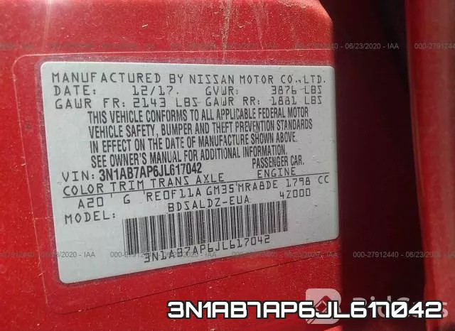3N1AB7AP6JL617042 фото 10
