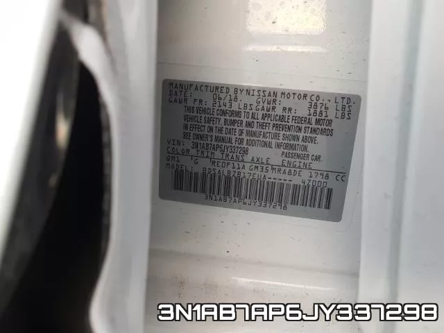3N1AB7AP6JY337298 фото 2