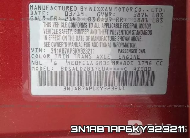 3N1AB7AP6KY323211 фото 10
