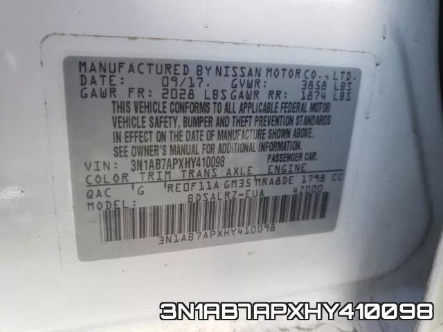 3N1AB7APXHY410098 фото 2