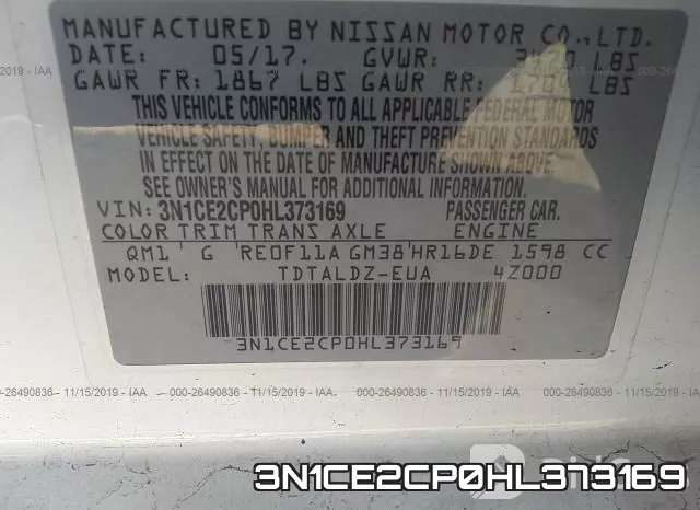 3N1CE2CP0HL373169 фото 10