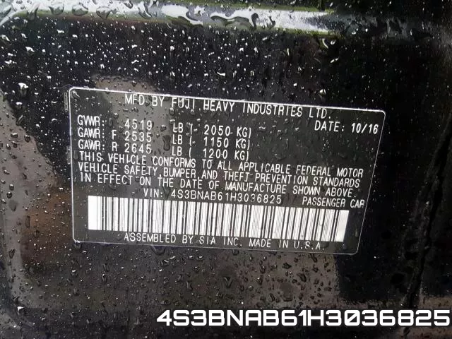 4S3BNAB61H3036825 фото 2