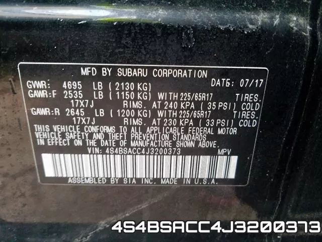 4S4BSACC4J3200373 фото 2