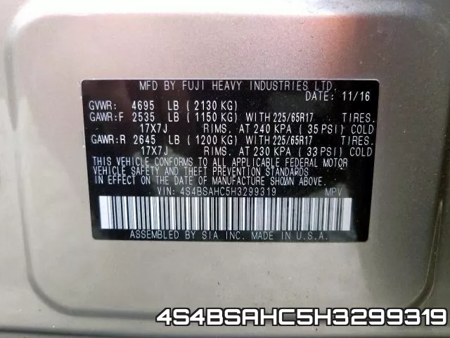 4S4BSAHC5H3299319 фото 2
