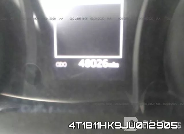 4T1B11HK9JU072905 фото 8