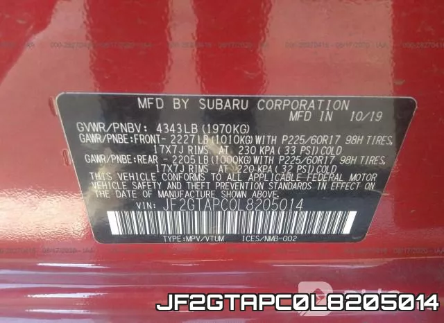 JF2GTAPC0L8205014 фото 10
