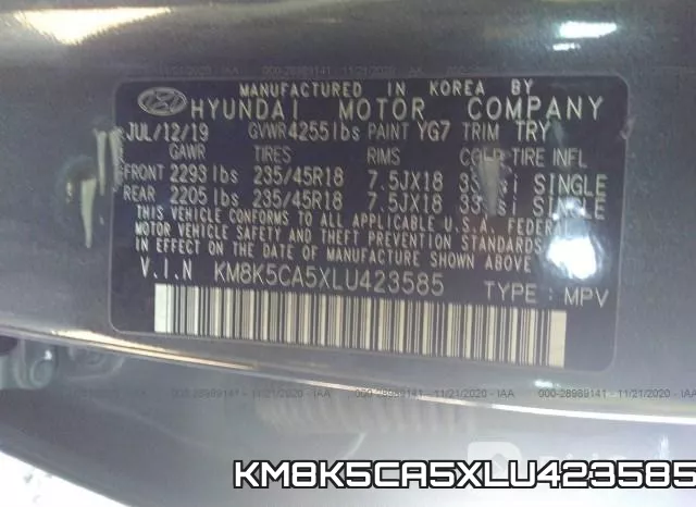 KM8K5CA5XLU423585 фото 10