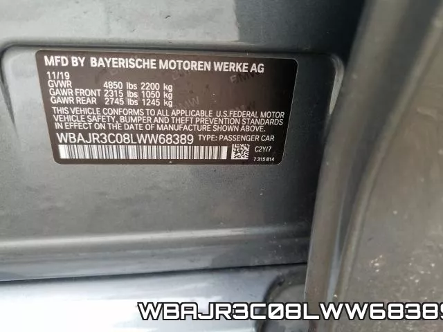 WBAJR3C08LWW68389 фото 2