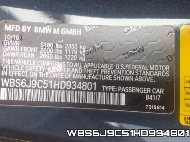 WBS6J9C51HD934801 фото 2