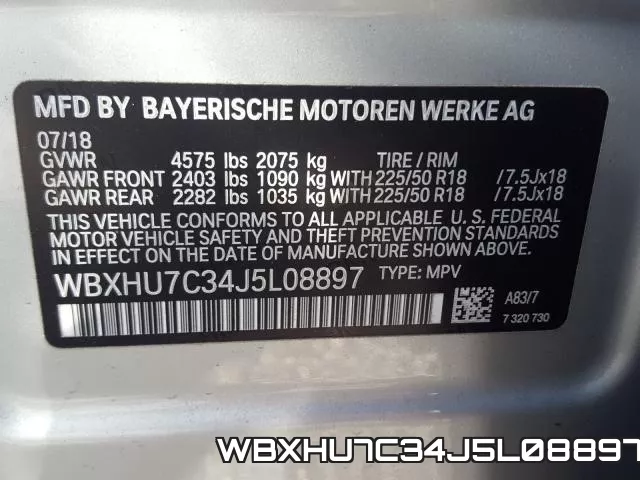 WBXHU7C34J5L08897 фото 2