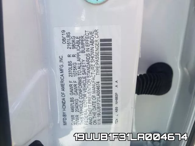 19UUB1F31LA004674 фото 2