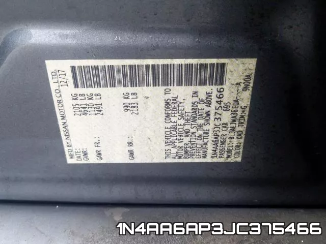 1N4AA6AP3JC375466 фото 2