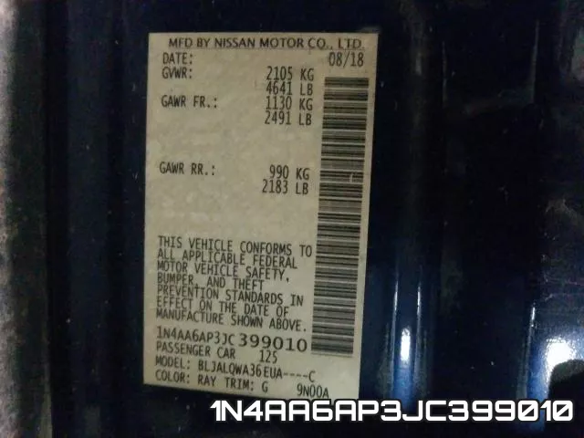 1N4AA6AP3JC399010 фото 2
