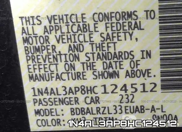 1N4AL3AP8HC124512 фото 10