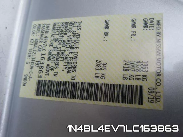 1N4BL4EV7LC163863 фото 2