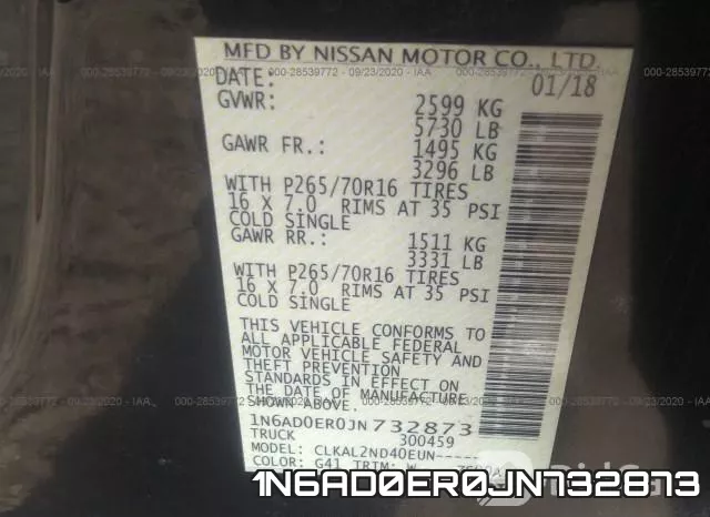 1N6AD0ER0JN732873 фото 10