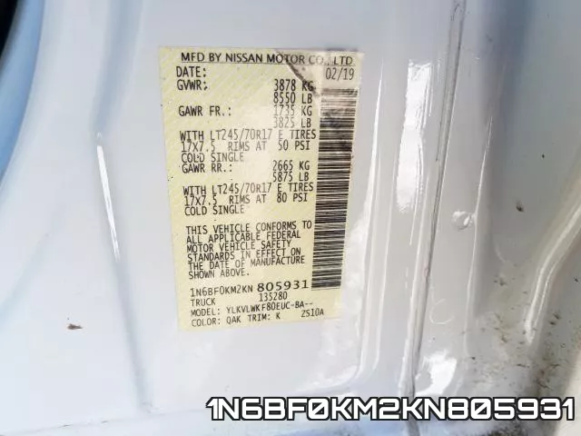 1N6BF0KM2KN805931 фото 2