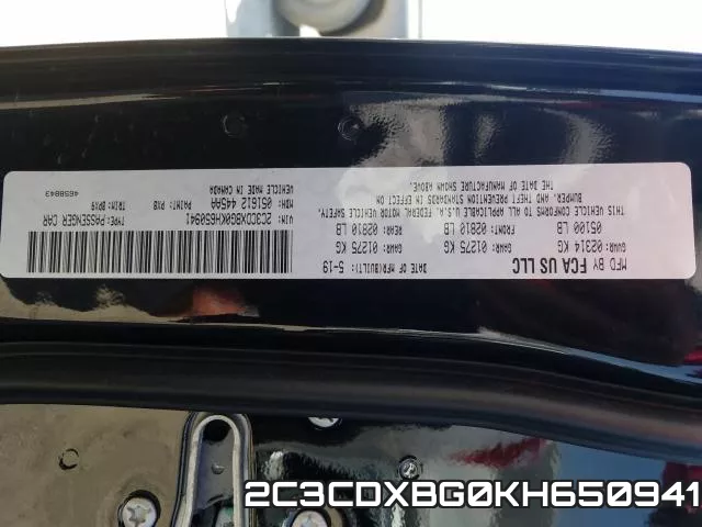 2C3CDXBG0KH650941 фото 2