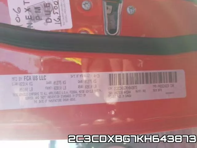 2C3CDXBG7KH643873 фото 2