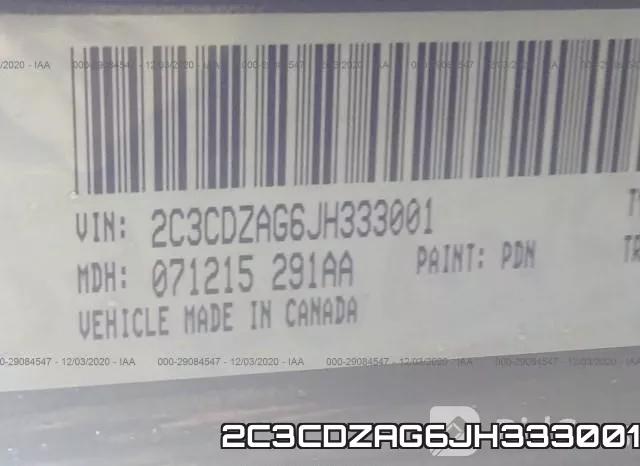 2C3CDZAG6JH333001 фото 9