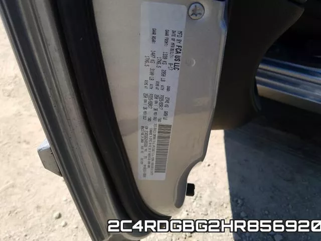 2C4RDGBG2HR856920 фото 2